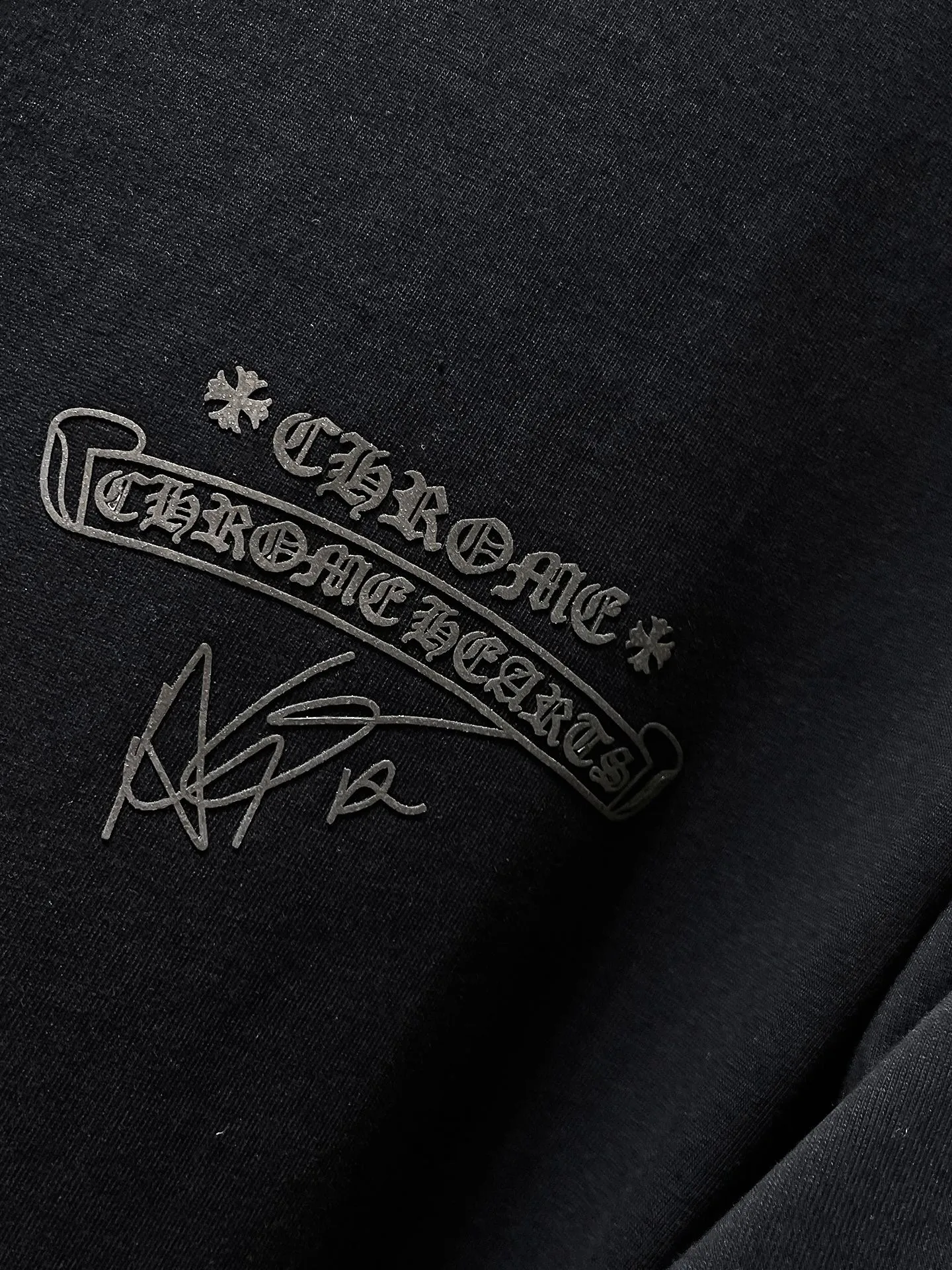 P160 New in summer Chrome Hearts 25ss silicone lettering film version High gram weight environmentally friendly high-quality top-grade fabric 280g heavy-duty horseshoe Sanskrit hand-worn short sleeves counter synchronization 1:1 replica version Recommended colors: black white gray code size: S, M, L, XL